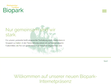 Tablet Screenshot of biopark.de