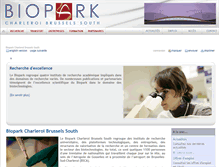 Tablet Screenshot of biopark.be